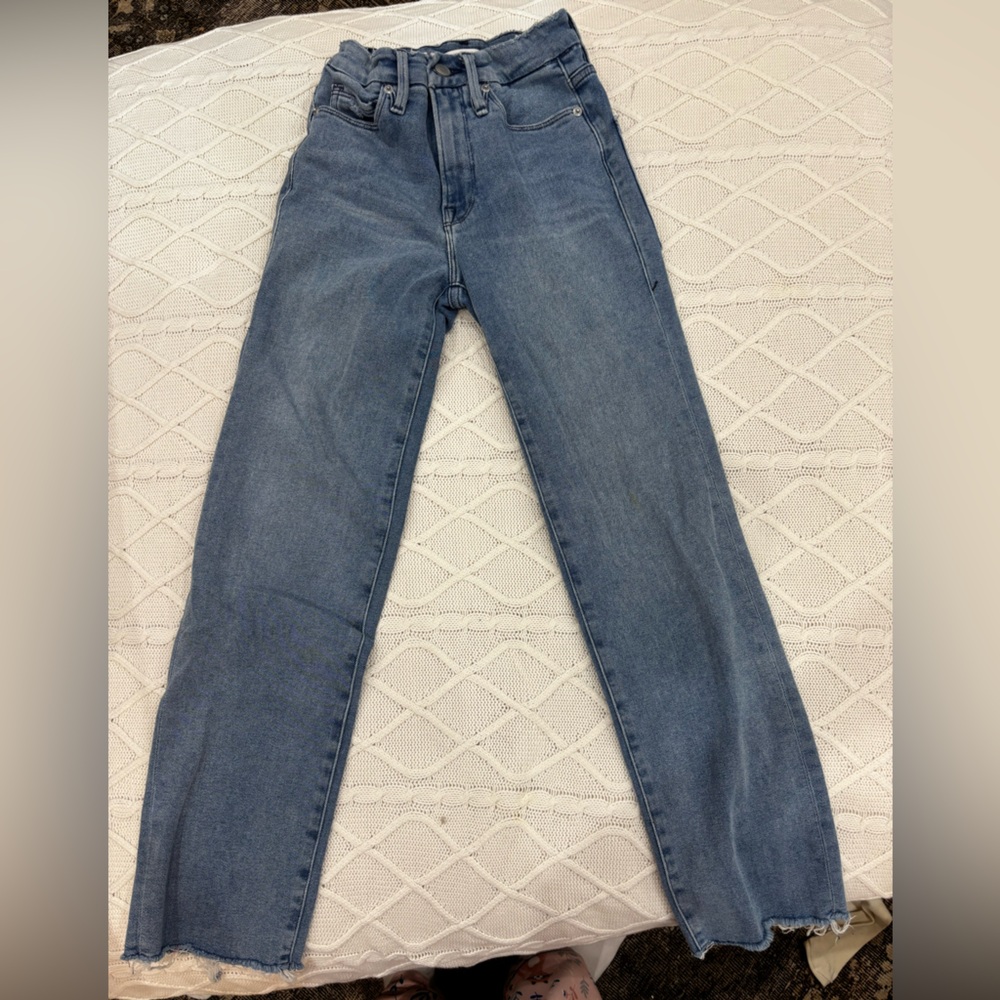 Good American Light Blue Straight Jeans 00